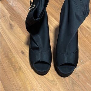 Black Peep Toe Women's Shoes